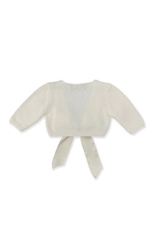 Cloud white organic cotton cardigan LA STUPENDERIA KIDS | SJSC72102X50.